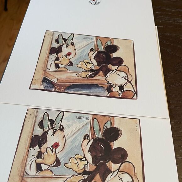 The Art Group Mickey & Co Vintage Foldable Disney Mickey Pluto Minnie Cards - Picture 3 of 16